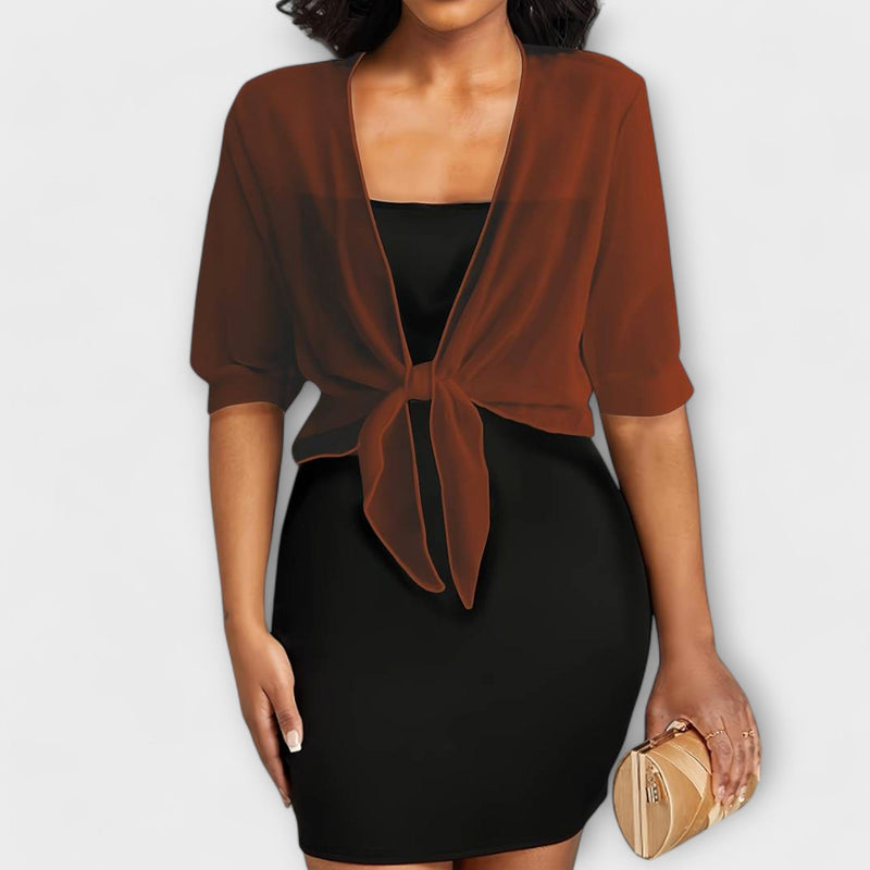 Olivia - Blusa con parte anteriore aperta