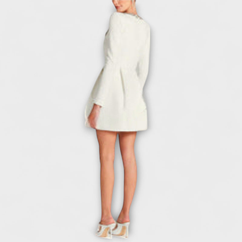 Wren - Vestito mini in velluto con decorazioni di gioielli