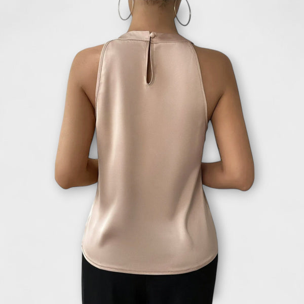 Skye - Elegante blusa in satin con design off-shoulder