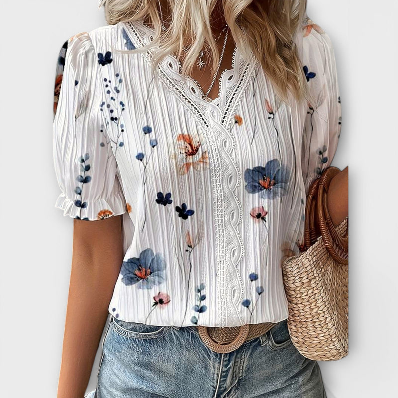 Emily - Blusa alla moda con scollo a V