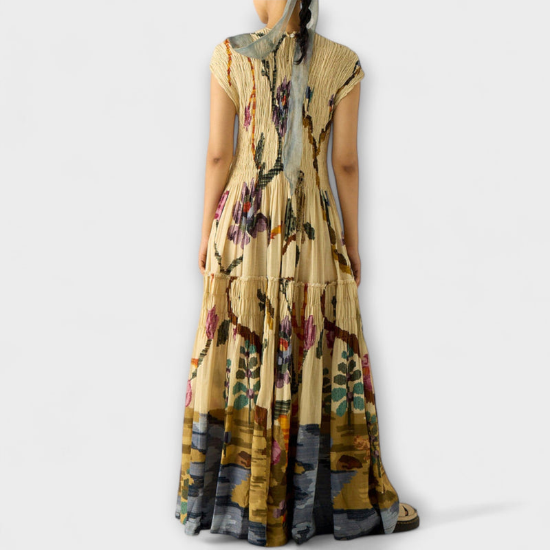 Amara - Vestito plissettato con stampa animale