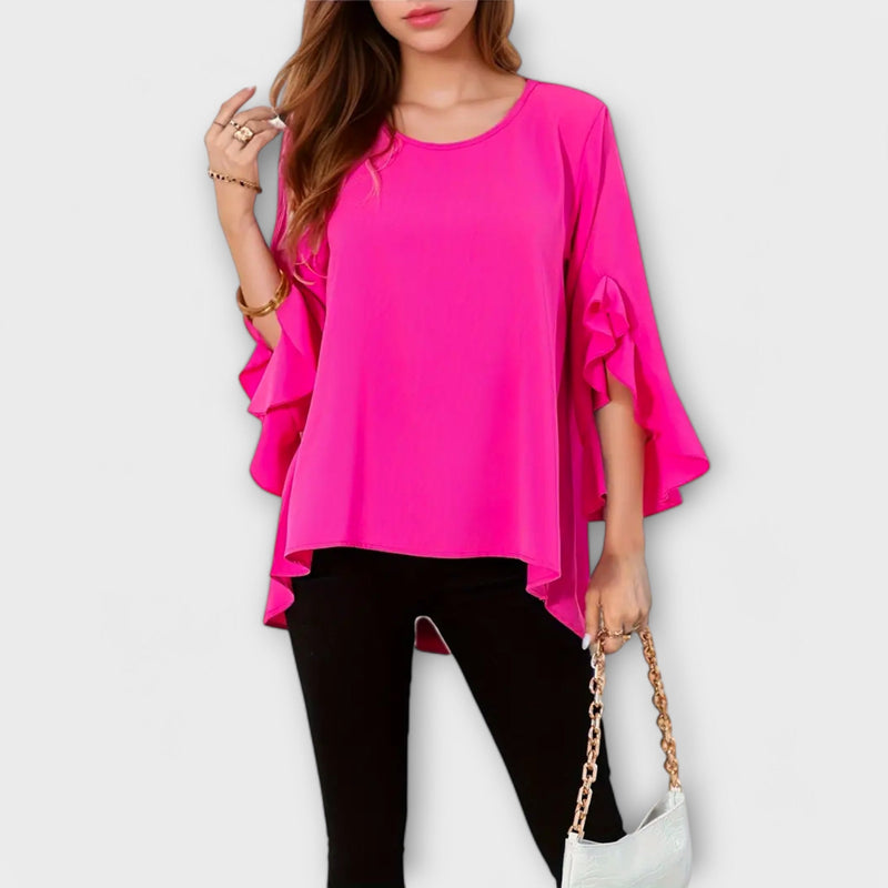 Aria - La blusa primaverile perfetta con collo rotondo
