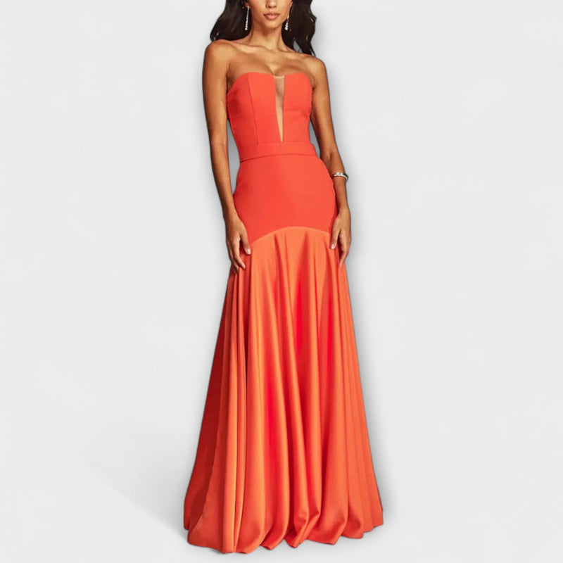 Vada - Vestito Maxi senza spalline con scollo a V