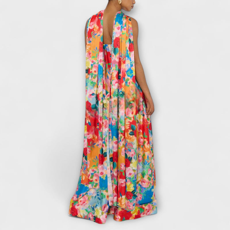 Harlow - Vestito Maxi Floreale Senza Spalline