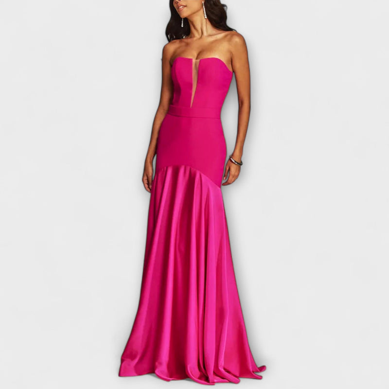 Vada - Vestito Maxi senza spalline con scollo a V