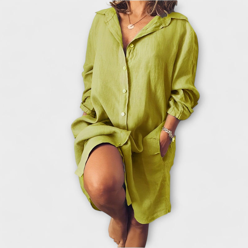 Blusa in lino casual per il giorno