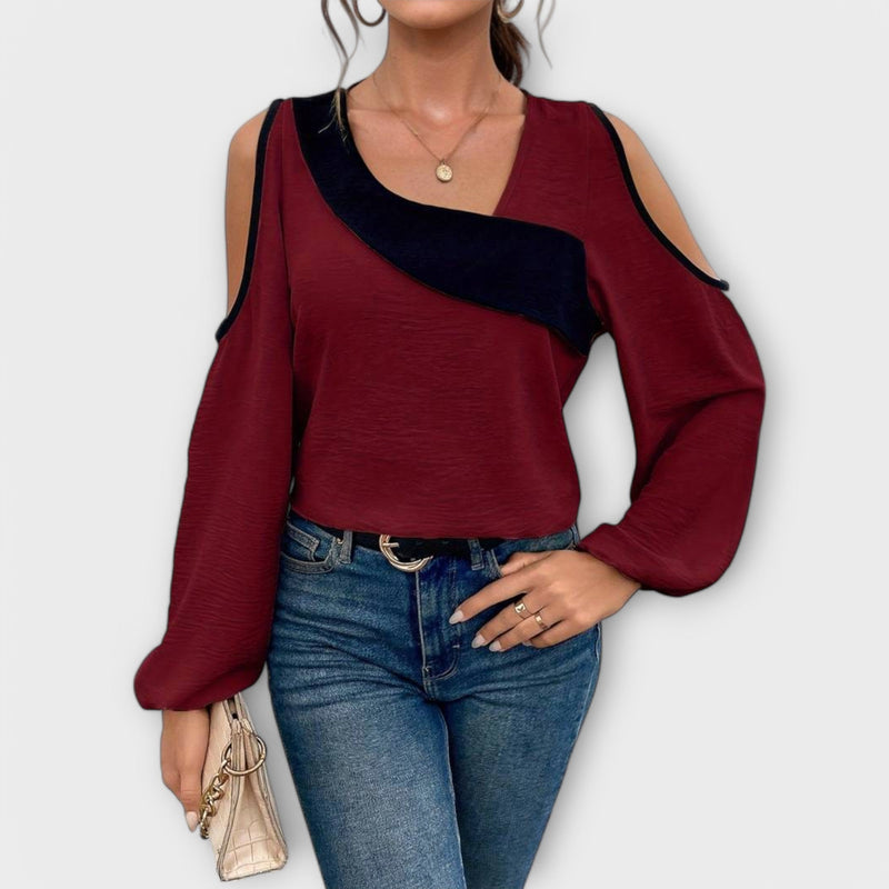 Scarlett - Blusa con scollo quadrato