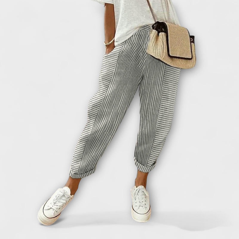 Sanne - Pantaloni a righe comodi