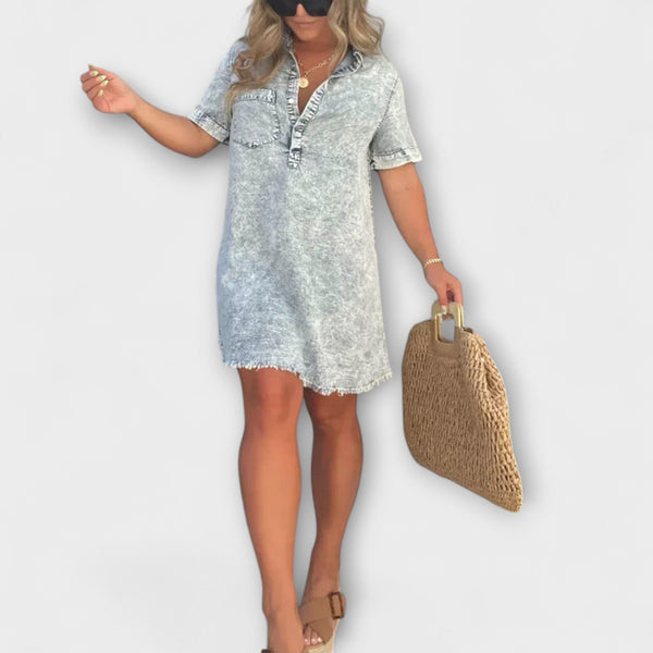 Vera - Vestito camicia in denim casual