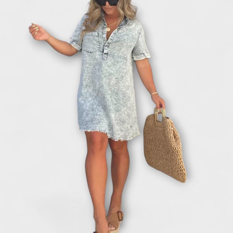 Vera - Vestito camicia in denim casual