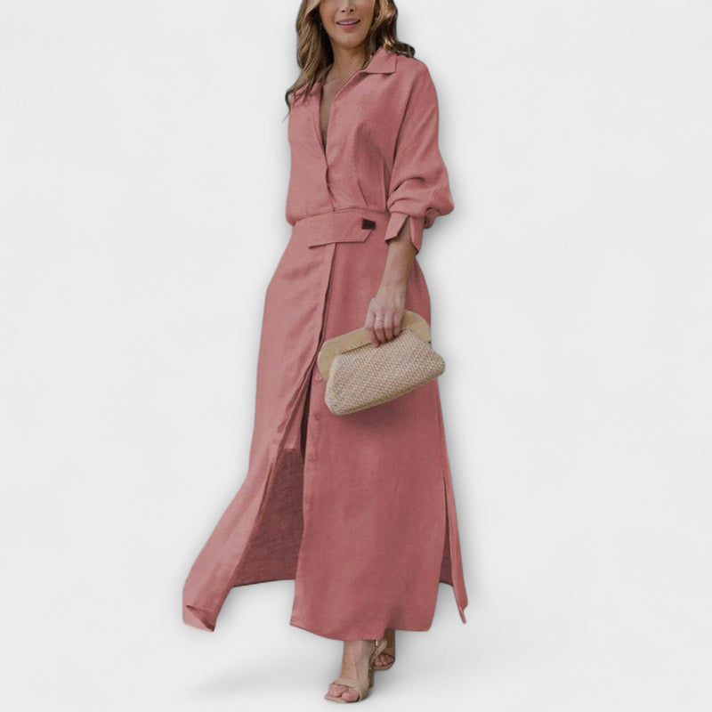 Jeanette - Vestito maxi con scollo a V