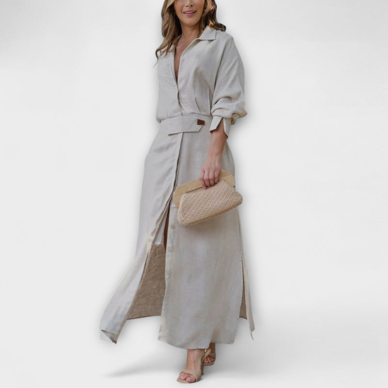 Jeanette - Vestito maxi con scollo a V