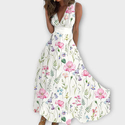Romy - Vestito Floreale con Scollatura a V