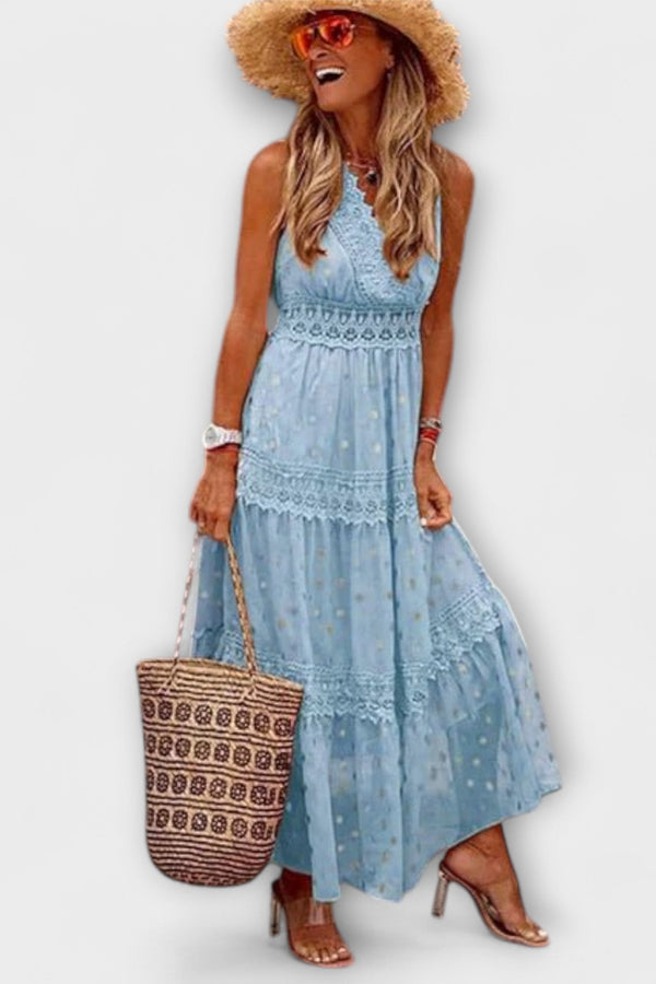 Lola - Maxivestito con pizzo Boho