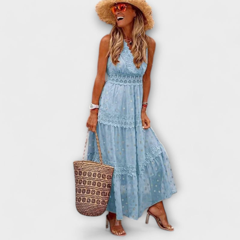 Lola - Maxivestito con pizzo Boho