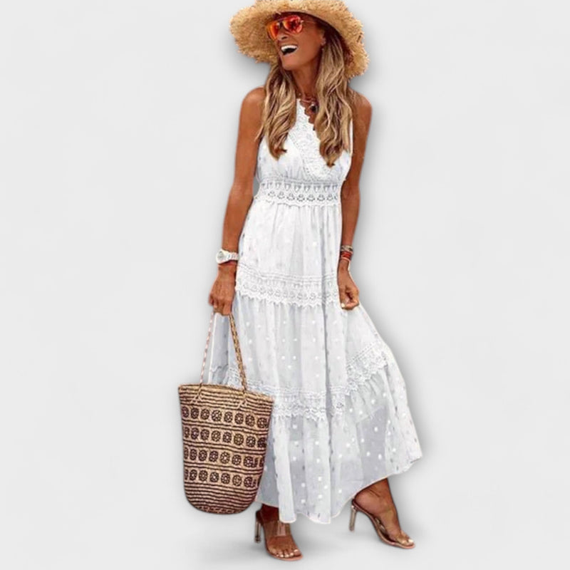 Lola - Maxivestito con pizzo Boho