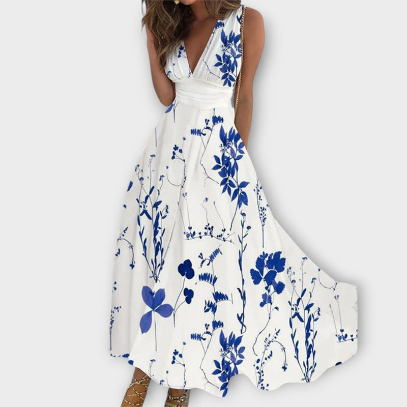 Romy - Vestito Floreale con Scollatura a V