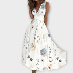 Romy - Vestito Floreale con Scollatura a V