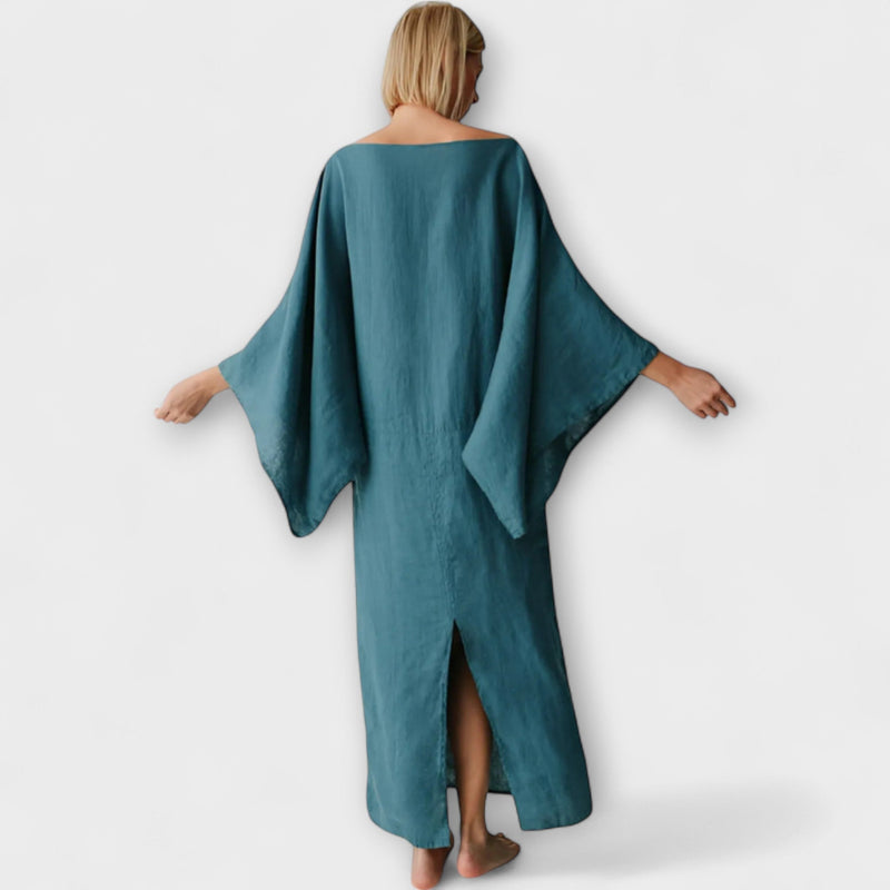 Dana - Vestito Kimono in Lino e Cotone