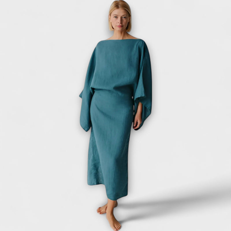 Dana - Vestito Kimono in Lino e Cotone