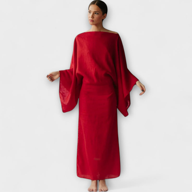 Dana - Vestito Kimono in Lino e Cotone