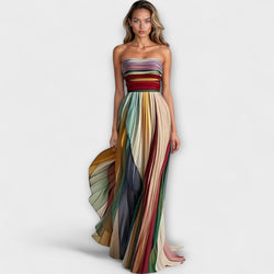 Flora - Vestito lungo in tessuto premium