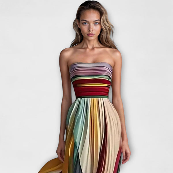 Flora - Vestito lungo in tessuto premium