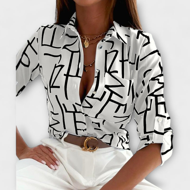 Blusa con colletto classico