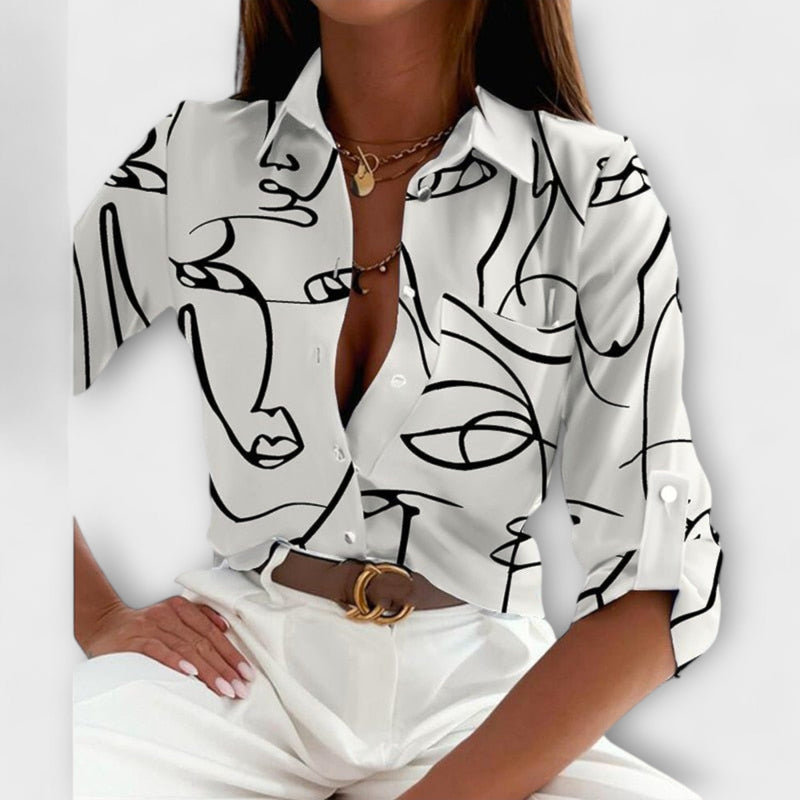 Blusa con colletto classico